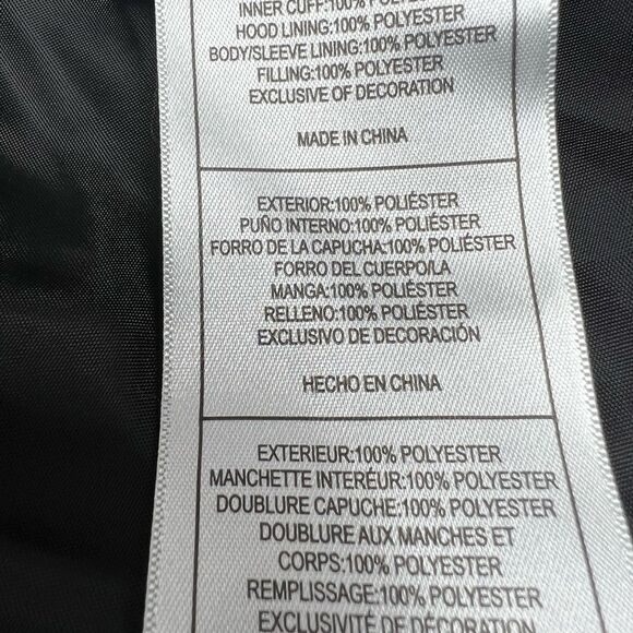 Diesel Kids Down Parka Jacket Size 5/6 Black Hooded Full zip - Picture 9 of 11